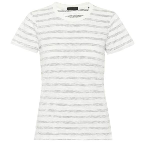 Atm Anthony 'Thomas Melillo' White  Striped Cotton T-Shirt Size S - Picture 1 of 5